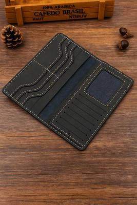 Rustic Dark Brown Leather Card/ Passport Holder
