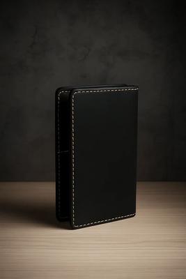 Rustic Dark Brown Leather Card/ Passport Holder