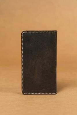 Rustic Dark Brown Leather Card/ Passport Holder