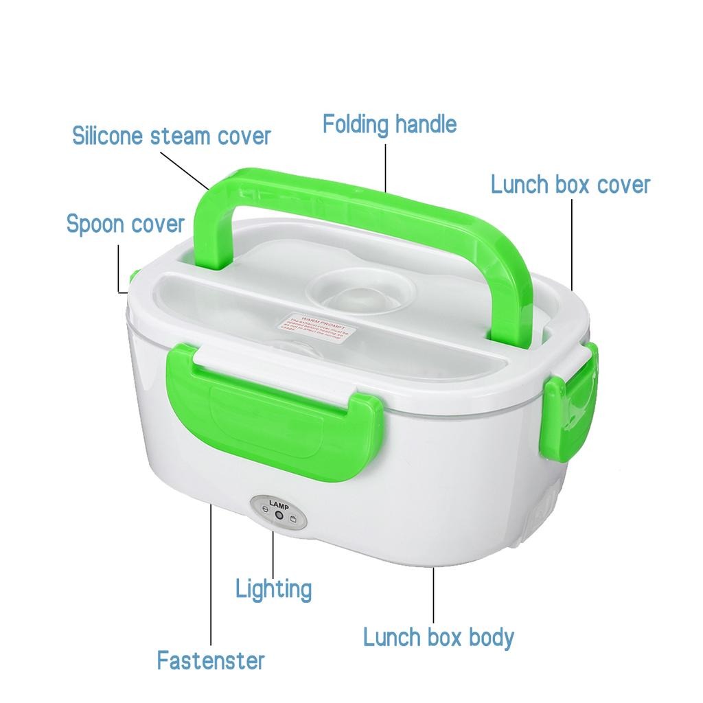 Electric Lunch Box with Stainless Steel Inner | Portable Food Heating Lunch Box for Office, School & Travel (Random Color)