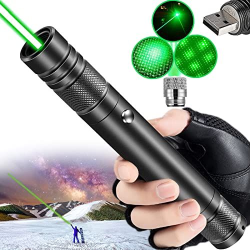 RL-303 Green Laser Pointer Rechargeable with Safety Lock Key & Charger – High Power Laser for Teaching, Astronomy & Professional Presentations