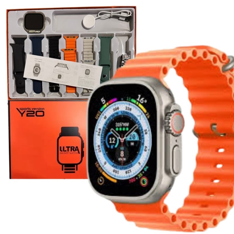 Y20 Ultra Smart Watch Sports Edition | 2.2” HD Full Touch Display | Bluetooth Calling | Fitness & Health Tracker | Multi-Sport Modes
